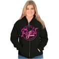 thumbnail image 4 of Breast Cancer Fight Warrior Courage Zip Hoodie Sweatshirt Women Brisco Brands M, 4 of 6