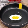 thumbnail image 4 of 2/4 Pack Anneau à Œufs Antiadhésif en Acier Inoxydable de Qualité Alimentaire Rond avec Poignée en Silicone Pliable Portable Ensemble de Cercles pour Œufs Gadget de Cuisine pour Frire Crêpes Mcmuffins Gril, 4 of 5