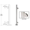 thumbnail image 5 of CRL PR36EBS Brushed Stainless 36" Steel Round Glass Clamp End Post Railing Kit, 5 of 5