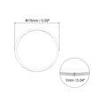 thumbnail image 2 of Unique Bargains 100 Pack 15mm Brass Hollow Circle Bezel Round Linking Rings(Bright Silver), 2 of 4