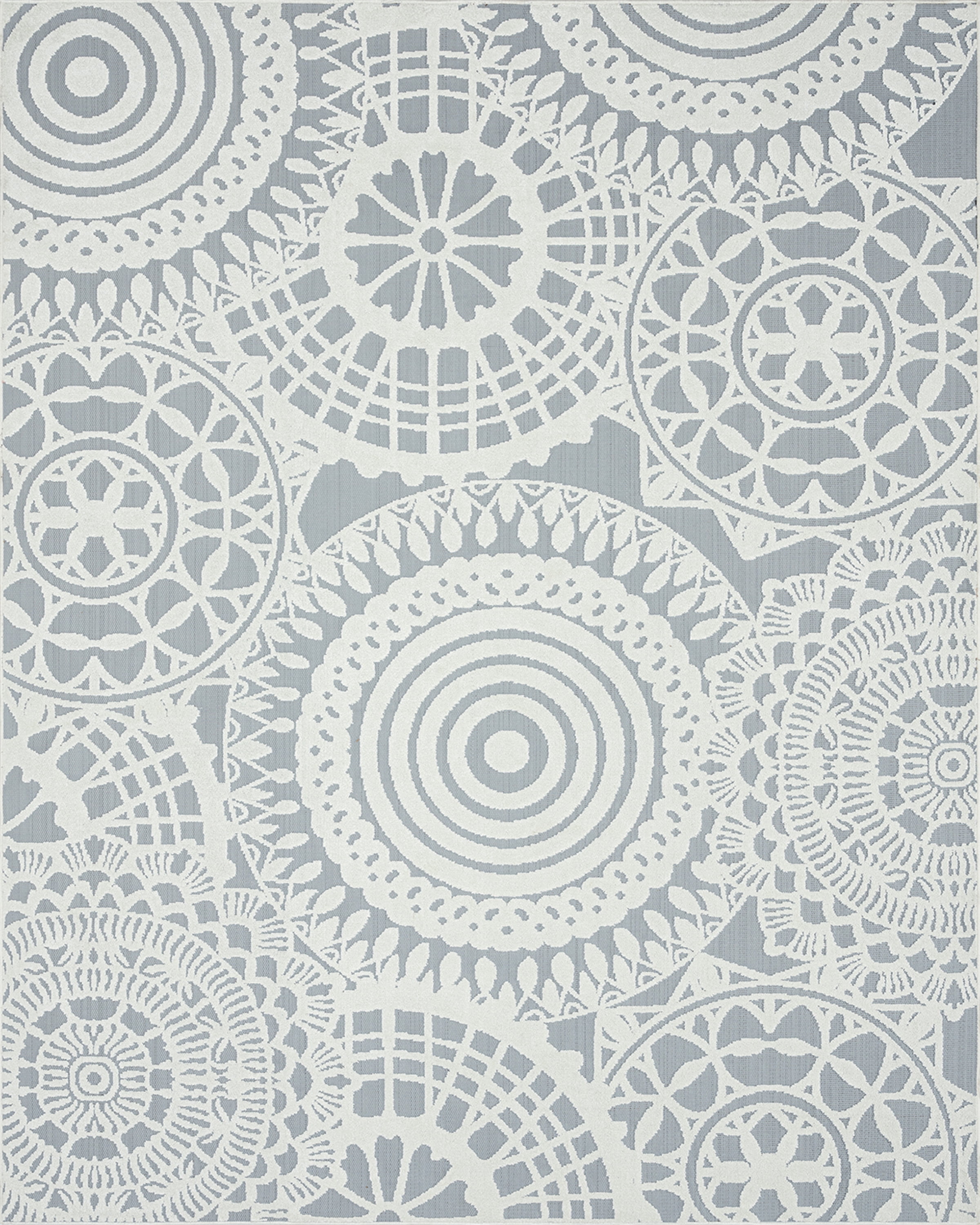 5x8 Water Resistant, Indoor Outdoor Rugs for Patios, Front Door Entry, Entryway, Deck, Porch, Balcony | Outside Area Rug for Patio | Blue, Geometric | Size: 5'3'' x 7'3''