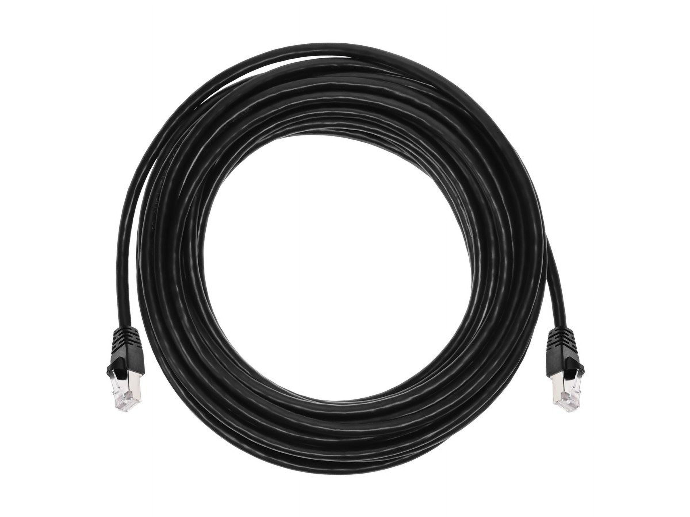Monoprice Cat6A Ethernet Patch Cable - 30 Feet - Black | Network Internet Cord - RJ45, 550Mhz, STP, Pure Bare Copper Wire, 10G, 26AWG