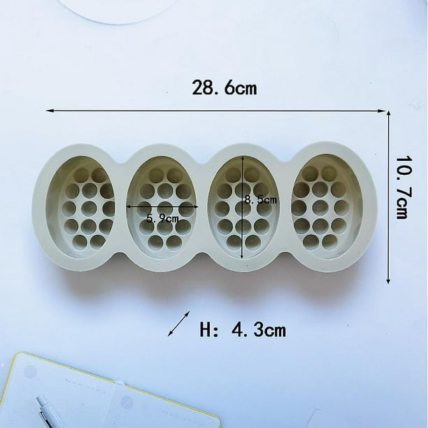 4 Cavities Silicone Massage Bar Soap Molds Blue 3D Hair Comb Ice Mold for  Scalp Massager Silicone Soap Molds for DIY Hair Masks Salon Spa at Home
