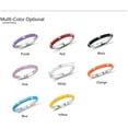 thumbnail image 5 of Santuzza Stackable Enamel Ring 925 Sterling Silver Stacking Cubic Zirconia Eternity Colorful Rainbow Band Rings, 5 of 6
