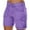 Purple, variant on KDFJPTH Women's Loose Solid Color Mini Pant Summer Beach Shorts Buttons Short Hot Pants Cargo Shorts