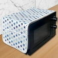 thumbnail image 1 of Stars Microwave Oven Cover, Graphic Sky Cosmos Outer Space Items Symmetric Blueish Gradient Tone, Water Resistant Organizer with Pockets Kitchen, 36" x 12", Indigo Dark Blue and White, by Ambesonne, 1 of 4