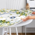 thumbnail image 3 of Lemon Round Fitted Tablecloth with Elastic Edge Summer Outdoor Tablecloth Waterproof Table Cover for Picnic Dinner Party Decor Fits 48-52" Diameter Round Tables, 3 of 4