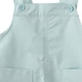 thumbnail image 4 of Girls Kids Short Overalls, Cotton Sky Blue Soft Summer Shortalls, Adjustable Suspenders for 12-24M 2T-4T,Size 6-12Month, 4 of 5