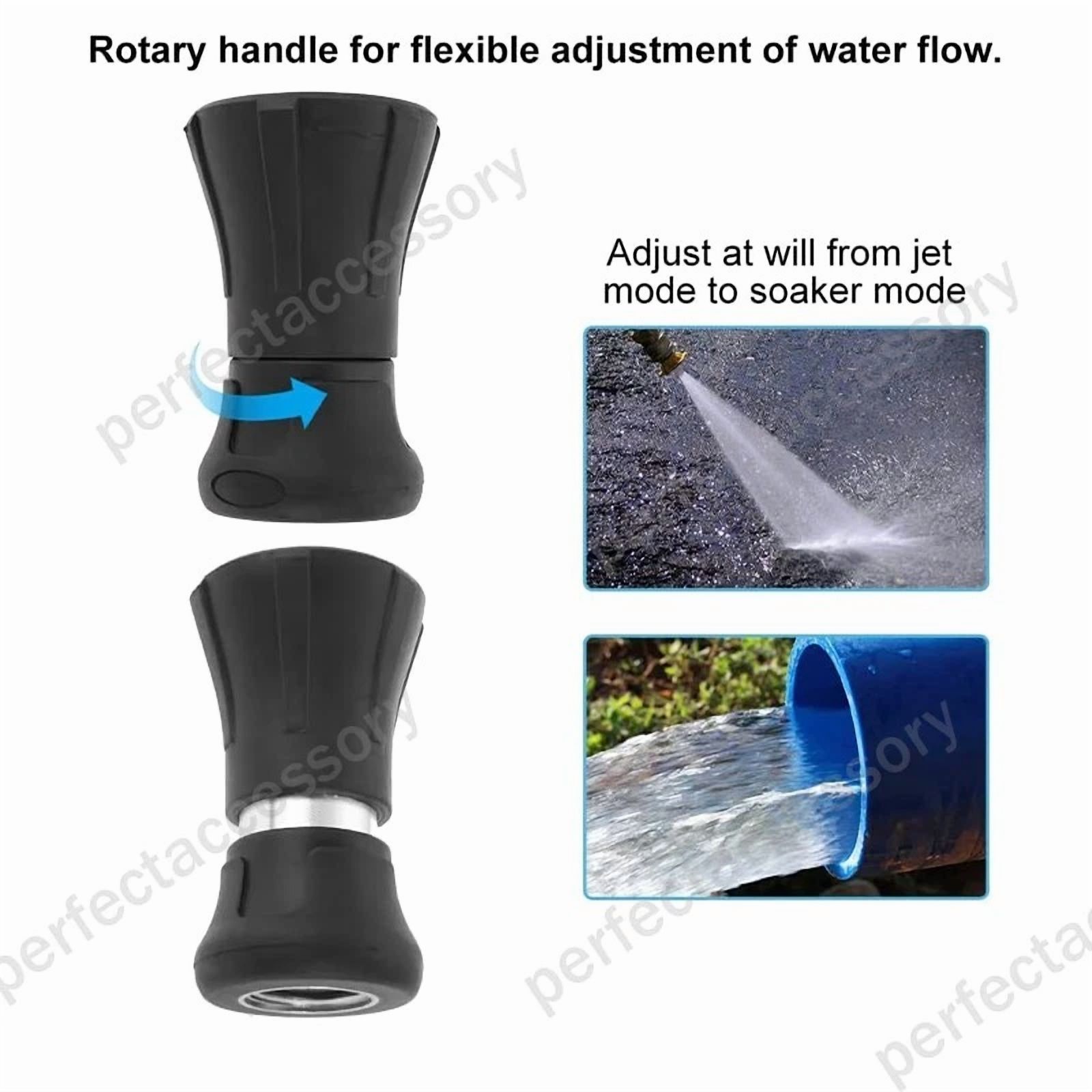 PURELY- Fireman Style Garden Hose Nozzle High Pressure Sprayer Washing Jet Adjustable