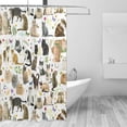 thumbnail image 5 of Cat Shower Curtain for Bathroom with Hooks, Cute Cartoon Colorful Kitty with Pets Paw for Cat Lovers Gift for Kids Girls Novelty Multicolor Decorative Fabric Shower Curtain, 72x72 Inches, 5 of 5