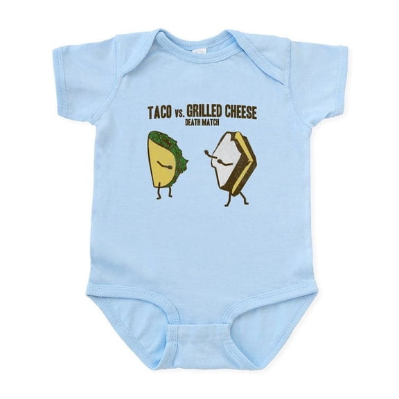 CafePress - Taco VS Grilled Cheese Infant Bodysuit - Baby Light Bodysuit, Size Newborn - 24 Months