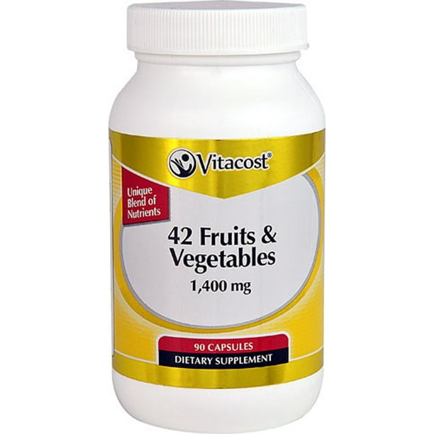 Vitacost 42 Fruits & Vegetables 1,400 mg per serving 90 Capsules