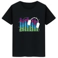 thumbnail image 3 of Gephdiin Graphic Tees Mens T-Shirts Men Party Dj Sound Activated Ledlight Up And Down Flashing Glowing T Shirt Graphic Tees Men Mens Shirts Cotton Black L, 3 of 9