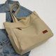 thumbnail image 4 of Bolso de mano de lona para mujer, bolso hobo de gran capacidad, bolso de estudiante (caqui), 4 of 8
