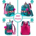 thumbnail image 3 of Mochila Meetbelify Unicorn para niñas con lonchera a partir de 6 años, 3 of 5