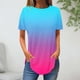 thumbnail image 2 of Blusas de Manga Corta para Mujeres Vendidas Cuello Redondo Casual, Top de Algodón de Imitación para el Hogar Y el Uso Diario, 2 of 3