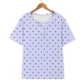 thumbnail image 6 of Comdrip Womens Blouses Casual, Women's Fashion Casual Solid Color Patchwork Button Short Sleeved Top T Shirt Shirts for Women Dressy Casual Sky Blue XL, 6 of 9