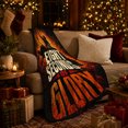 thumbnail image 3 of Eight Seconds Of Glory Rodeo Bull Riding Cowboy, Festive Holiday Scene, Warm Flannel Blanket for Living Room and Reading Nook, Art Lovers Thanksgiving Gift, Festive Home Decor, 3 of 9