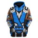 thumbnail image 2 of Sudadera con capucha y cremallera con estampado gráfico de MK Mortal Kombat para hombre, novedad en sudaderas y sudaderas, jersey de talla grande Harajuku, ropa para hombre, 2 of 5