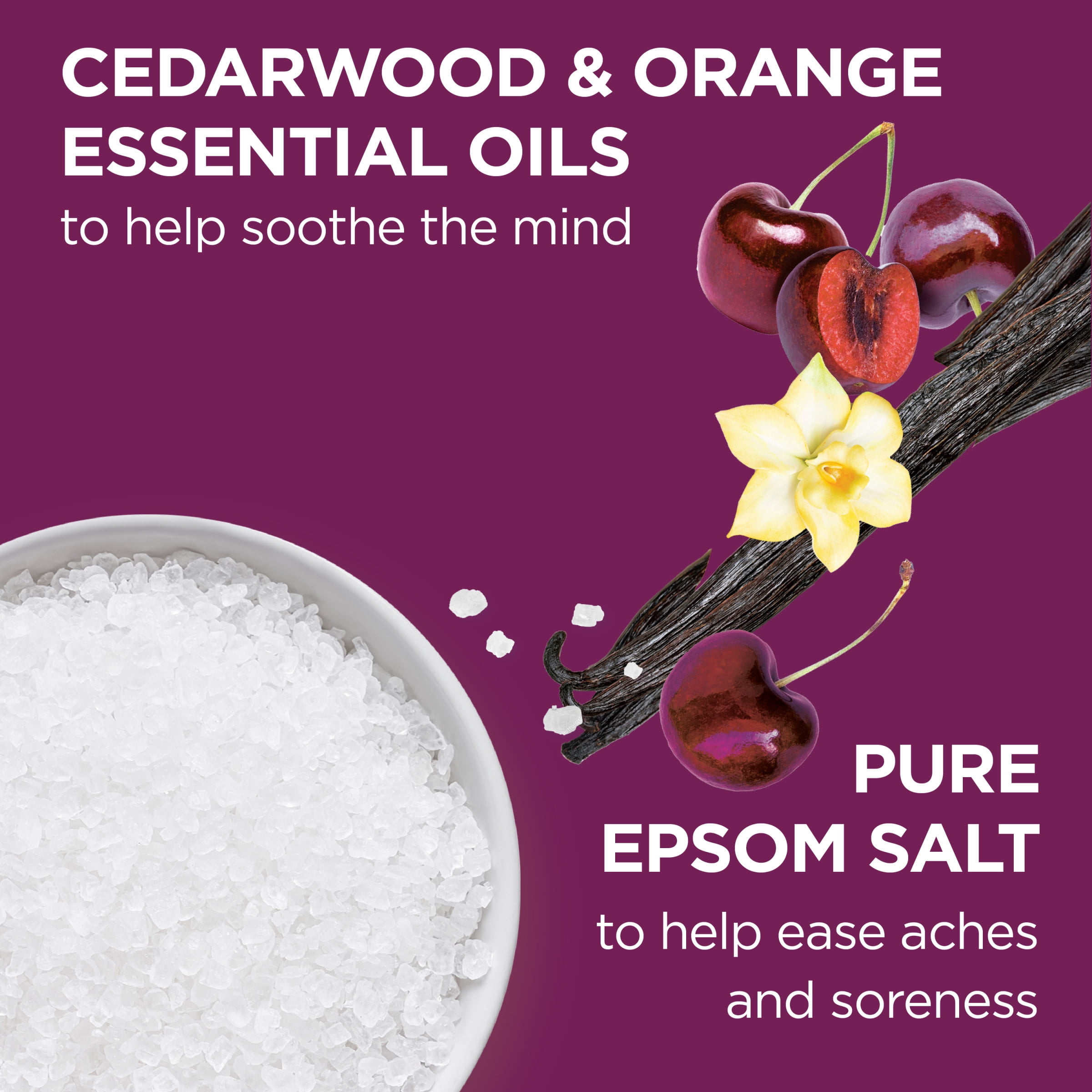 Dr Teal's Epsom Salt Magnesium Soak, Black Cherry & Vanilla, 3 lbs