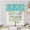 thumbnail image 4 of Teal Wave Kitchen Valances for Windows 60x18 Inch Kitchen Curtains Valances Rod Pocket Modern Abstract Art Farmhouse Bathroom Window Valances for Window Treatment Decor, 4 of 6