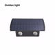 thumbnail image 5 of Advancent Luces solares LED montadas en la pared al aire libre para cargas de iluminación del camino del jardín absorbiendo la luz solar Iluminación y accesorios Negro cuatro luces doradas, 5 of 6