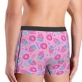 thumbnail image 2 of Haiem Pink Donuts Men's Boxer Briefs, Every Day Comfort Stretch Cotton Moisture-Wicking Underwear-Large, 2 of 8
