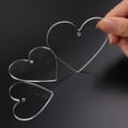 thumbnail image 3 of Xingzhi Plastic Keychain Portable DIY Pre-drilled Reusable Transparent Art Design Crafts Making Protection Film Painting Key Chain Heart 7x6.5cm 3mm, 3 of 5