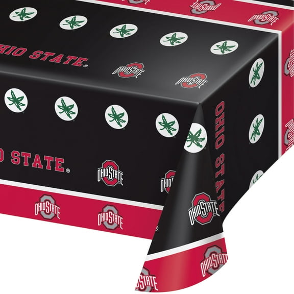 Ohio State University Plastic Tablecloths, 3 Count