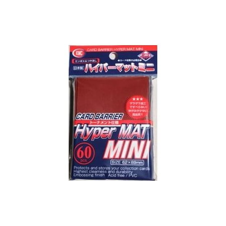 Deck Protector Mini Hyper Matte Red 60ct Barrier Card Sleeves