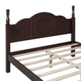 thumbnail image 6 of PAPROOS Full Bed Frame with Headboard, New Upgraded Wood Platform Bed with Wooden Slat Support, Retro Style Full Size Bed Frame for Teens Adults, No Box Spring Needed, Dark Walnut, 6 of 7