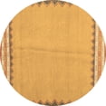 thumbnail image 1 of Ahgly Company Indoor Round Abstract Brown Contemporary Area Rugs, 7' Round, 1 of 4