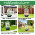 thumbnail image 4 of Mini Couverture de Serre pour Plate-Bande Surélevée Rond, Petite Couverture de Jardinière en PVC Imperméable avec Porte Couverture en Plastique pour Maison Verte d'Hiver Protection contre le Gel des Animaux, 1.9 X 2.8 Pieds, 4 of 7