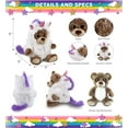 thumbnail image 3 of DolliBu Sitting Brown Bear Unicorn Plush Stuffed Animal Toy - Super Soft Bearcorn Dress Up with Removable Plush Unicorn Outfit, Cute Fantasy Wildlife Gift - 9 Inch, 3 of 8
