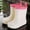 White, variant on Liyamei Girls Rain Boots Non Slip Comfortable Toddler Kids Booties For Outdoor Play And Daily Wear Waterproof Snow Boots for Girls Size 2.5-3 Years