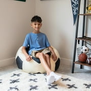 Big Joe Sports Ball Child-Sized Bean Bag Chair, Soccer Ball Plush, Soft Polyester, 2.5 feet