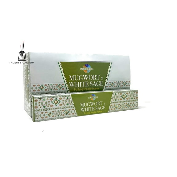 Sacred Elements Mugworth   White Sage Purifying Smudge Incense Sticks