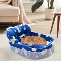 Antqov Warm Cat Bed, Washable Dog Cat Pad Cute Star Dog Cat Bed Mat for Soft Puppy Kittens Cushion, Sleeping Antis-Slip Pet Pad for Indoor Outdoor Pet Supplies
