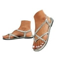thumbnail image 5 of Linfrsh Womens Sandles Platform Slip on Espadrille Sandals for Women Summer Wedges Slides -Flatform, Open Toe, Bohemia, Beach, Wedding(Silver,Size8.5), 5 of 9