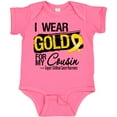 thumbnail image 3 of Inktastic Childhood Cancer Ribbon for My Cousin Boys or Girls Baby Bodysuit, 3 of 5