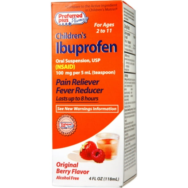 Ibuprofen Children's Oral Suspension Pain Reliever/Fever Reducer, Berry