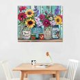 thumbnail image 2 of Nawypu Flower Insprational Pictures  Floral Living Room Canvas Birds Dining Room Wall Art Farmhouse Wall Art Hummingbird Kitchen Decor Decorations For Bedroom Motivational Wall Art Cute Paintings, 2 of 6
