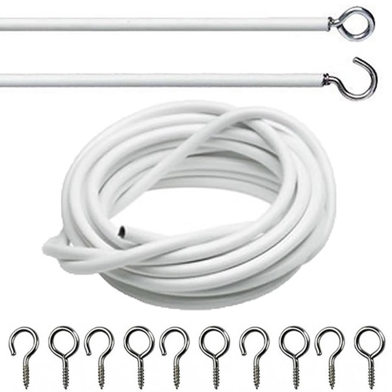 Curtain Wire Hooks & Eyes Nickel Plated Net Curtain Wire 