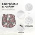 thumbnail image 4 of Pofeuu Rose Flowers Print Women's Athletic Shorts Running Workout Shorts Tummy Control Quick Dry Gym Shorts with Pockets Double layer sports shorts-Small, 4 of 7