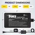 thumbnail image 2 of iPower 4" x 7" Reptile Heating Pad - 4W Under Tank Warmer with Adjustable Thermostat, Terrarium Heat Mat for Snakes, Lizards, Frogs & Other Reptiles, 2 of 7
