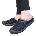 thumbnail image 3 of ZTTD Mens Slippers Warm Winter Flats Shoes for Mens Indoor House Slip On With Cotton Black, 3 of 7