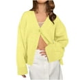 thumbnail image 1 of aidice Lightweight Cardigans for Women Casual Button up Loose Comfy Long Sleeve Fall Sweaters Pockets, 1 of 6