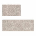 thumbnail image 3 of SAND KEEPER Kitchen Mat Set of 2 Non Slip Waterproof Washable Low Profile Kitchen Runner Rugs 17"x28" + 17"x48", Vintage Medallion Soft Floor Mats for Sink, Laundry Room, Entryway, 3 of 6