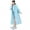 Sky Blue, variant on Sunjoy Tech Adult Raincoat Hooded Mid-Length Long Sleeve Rain Ponchos with Drawstring Waterproof Tear-Resistant Rain Gear for Daily Travel Sunshade