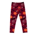 thumbnail image 2 of Zwiiyzr Girls Leggings Halloween Yoga Pants Tights Soft Comfortable Leggings for Toddler Kids 3-8 Years Ankle Length Printed Leggings Multicolor, 2 of 5